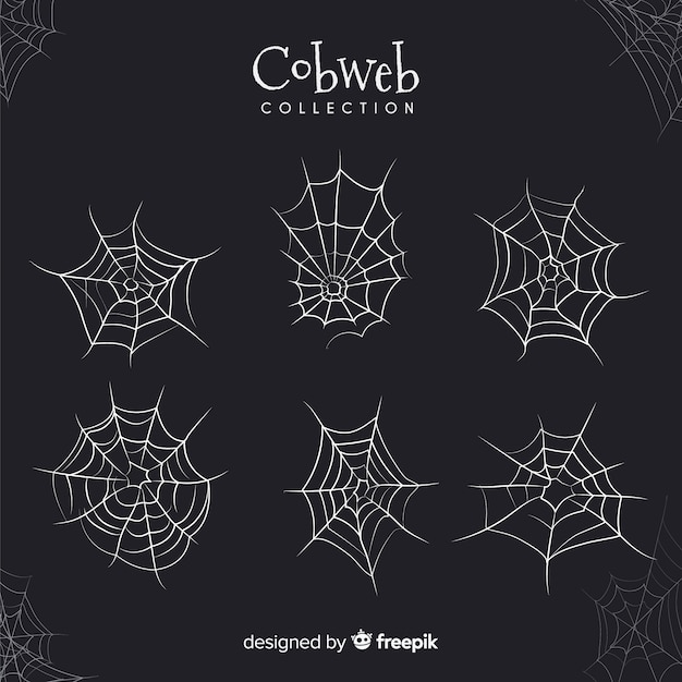 Free Vector halloween cobweb pack