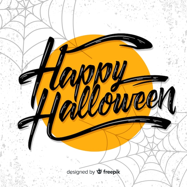 Halloween concept with lettering background