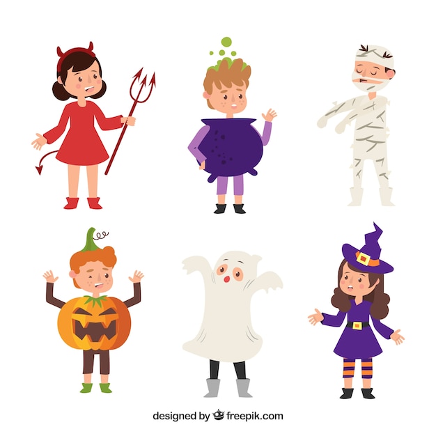 Free Vector halloween costumes collection