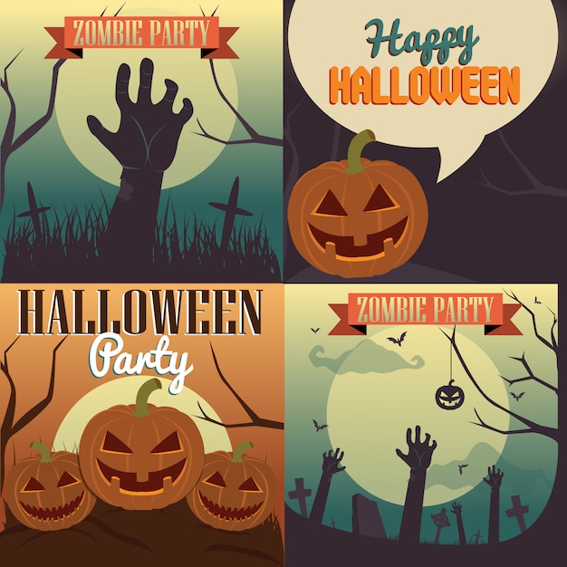 Free Vector halloween designs collection