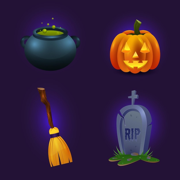 Halloween element collection theme