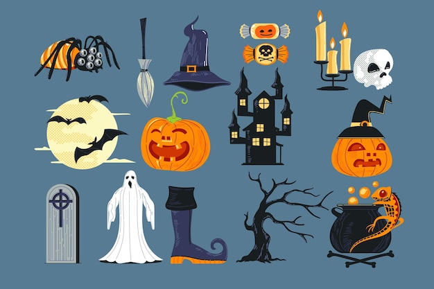 Halloween element collection