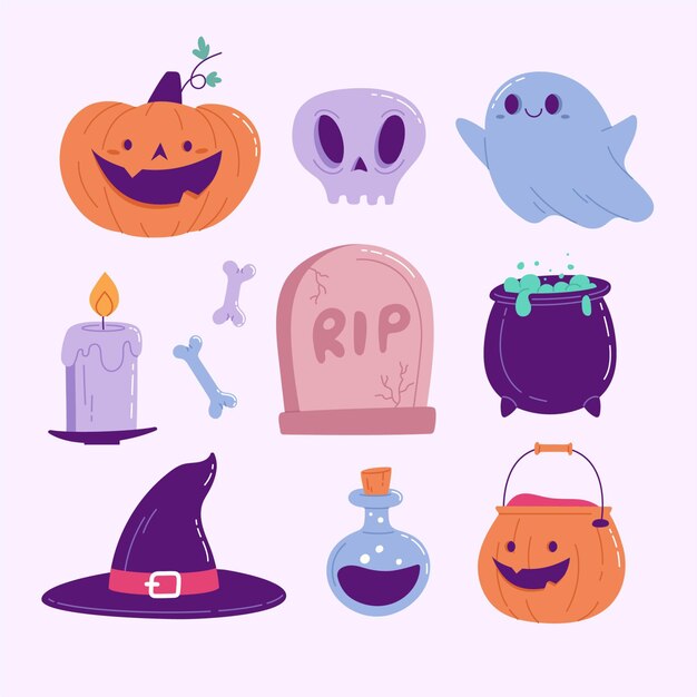 Halloween element collection