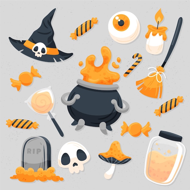 Halloween element pack drawn