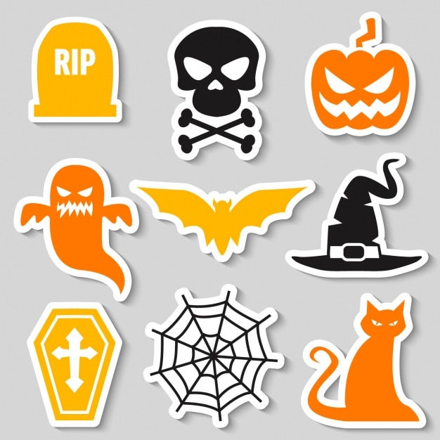 Free vector halloween elements collection