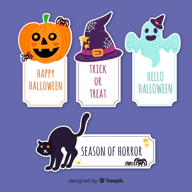 Free vector halloween elements collection