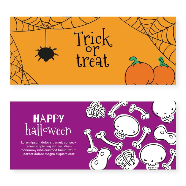 Halloween festival banners template