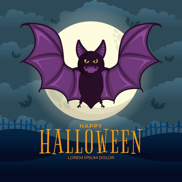 Free vector halloween festival bat