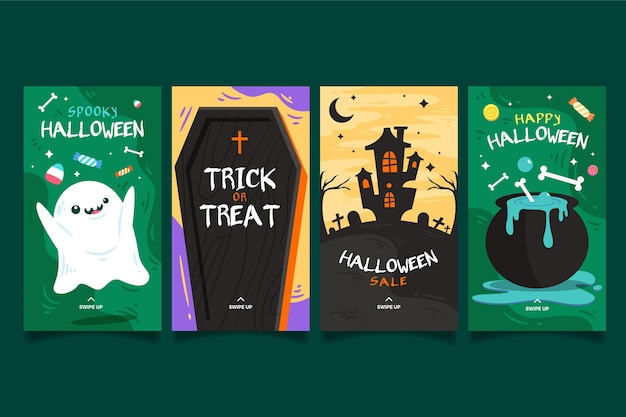 Free Vector halloween festival instagram stories template