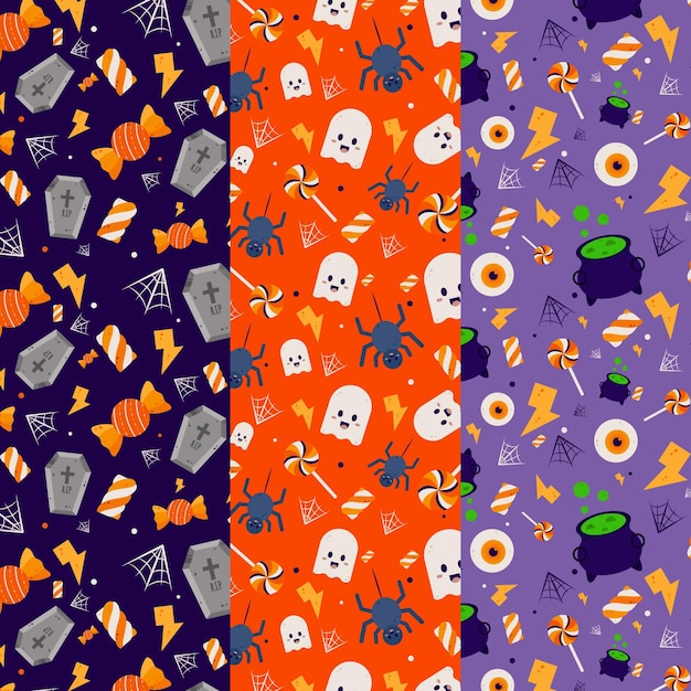 Free Vector halloween festival pattern concept