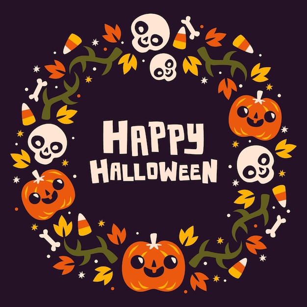 Free Vector halloween frame design