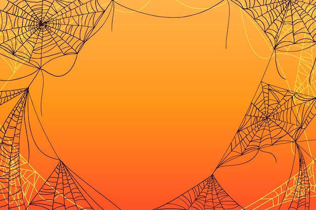 Halloween gradient cobweb background