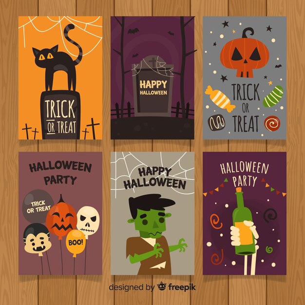 Halloween greeting card collection