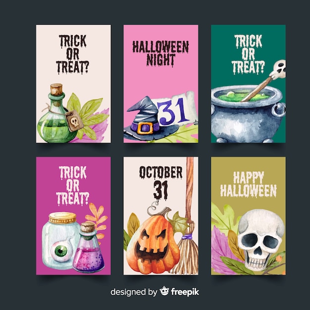 Halloween greeting set