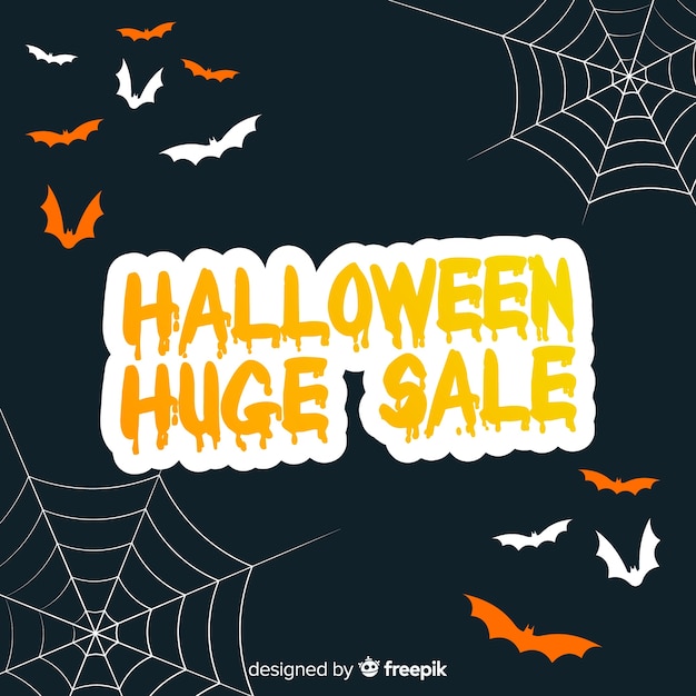 Halloween huge sale on flat design