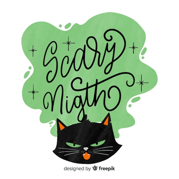 Free vector halloween lettering background