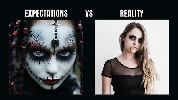 Halloween makeup  meme design