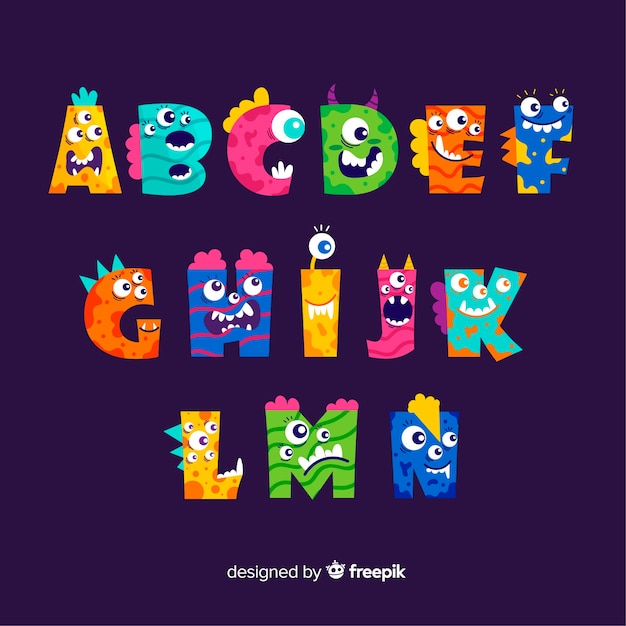 Halloween monster alphabet