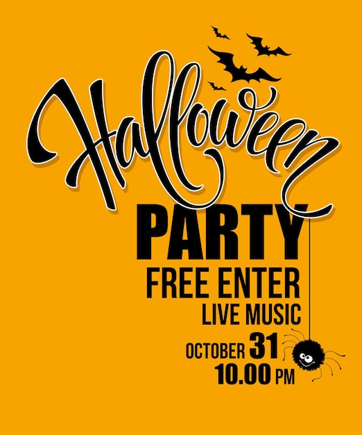 Halloween party. Happy holiday. Vector illustration EPS 10