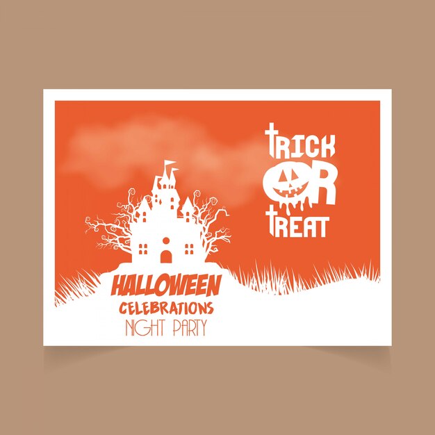 Halloween party invitation design