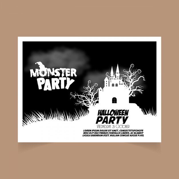 Halloween party invitation design