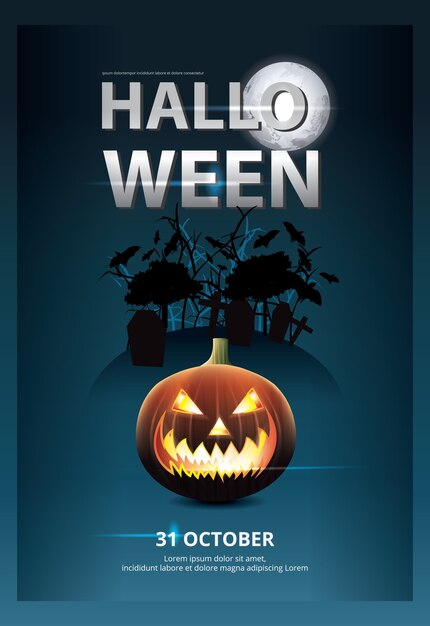 Halloween Poster Template Design Illustration