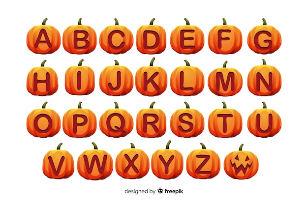 Halloween pumpkin alphabet