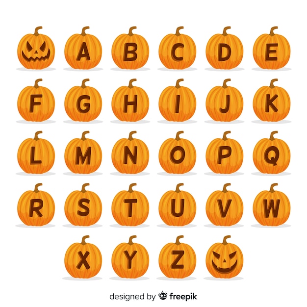 Halloween pumpkin alphabet