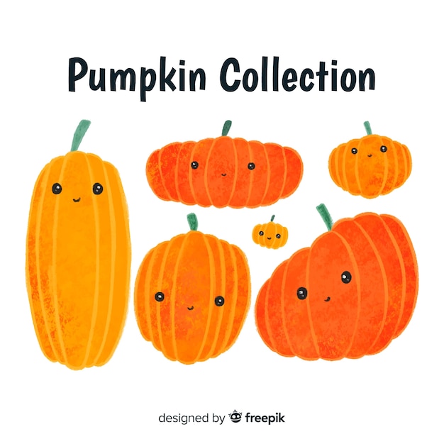 Free Vector halloween pumpkin collection