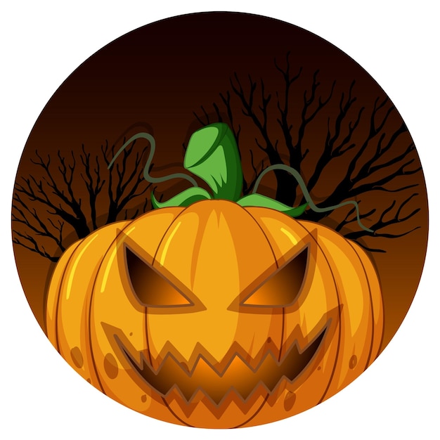 Free vector halloween pumpkin jack olantern