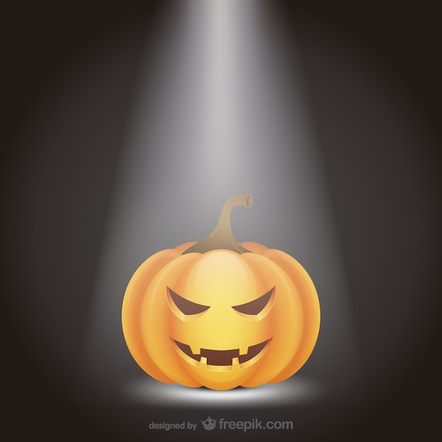 Halloween pumpkin with spotlight