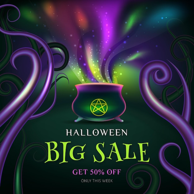 Halloween sale concept