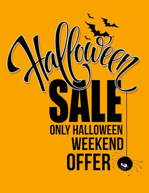 Halloween sale. Happy holiday. Vector illustration EPS 10