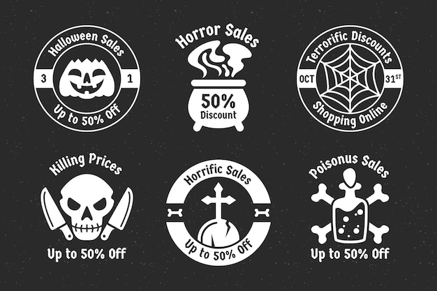 Halloween sale label collection