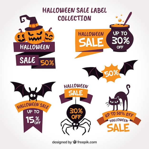 Free vector halloween sale pack