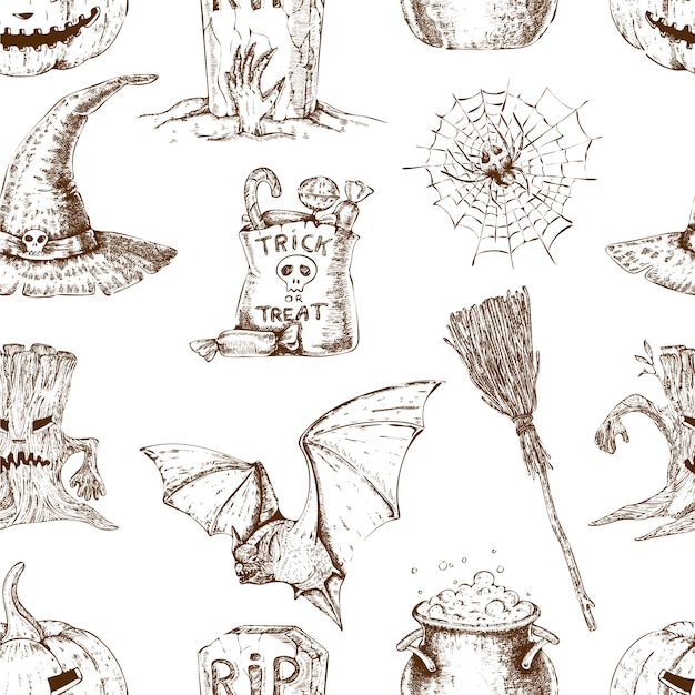 Halloween Seamless Pattern