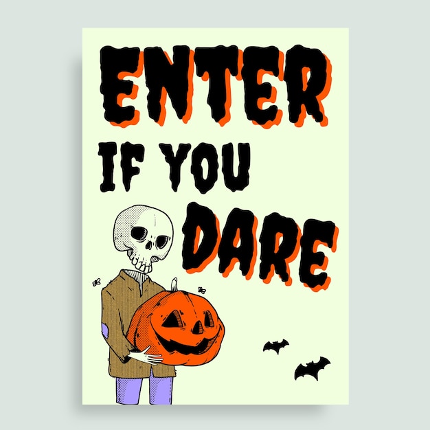 Free vector halloween sign template design