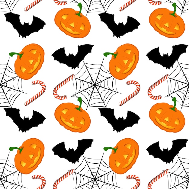 Free Vector halloween themed seamless pattern