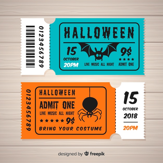 Halloween tickets concept