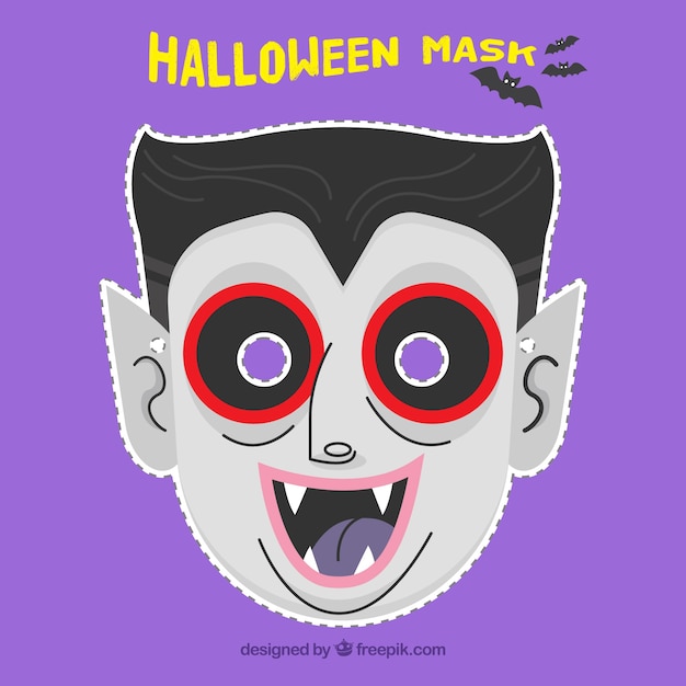 Free Vector halloween vampire mask