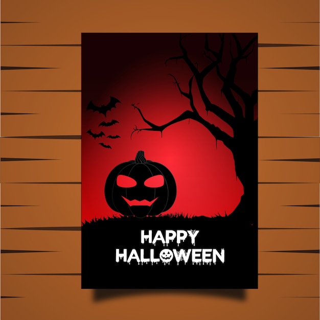 Free Vector halloween vector card