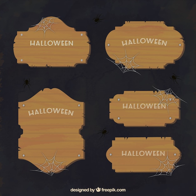 Halloween wooden labels