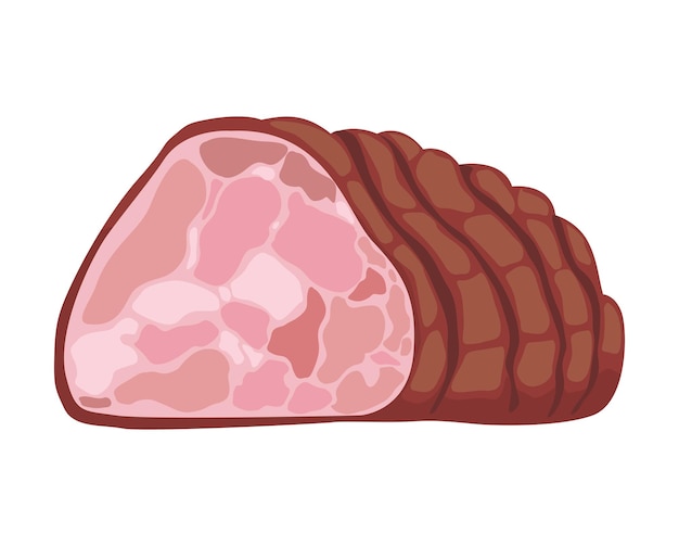 Free Vector ham butcher meat cut icon