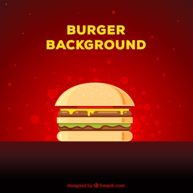 Free vector hamburger background in flat design