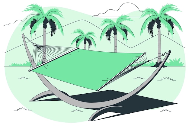 Free Vector hammock illustration concept