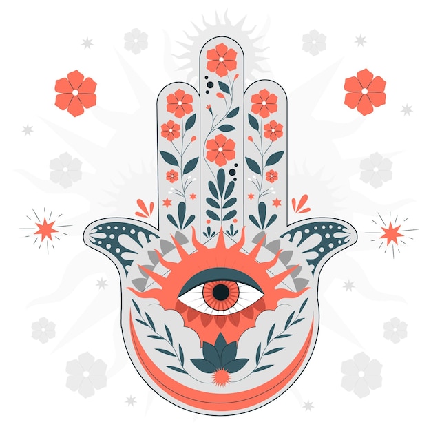 Free Vector hamsa concept illustration