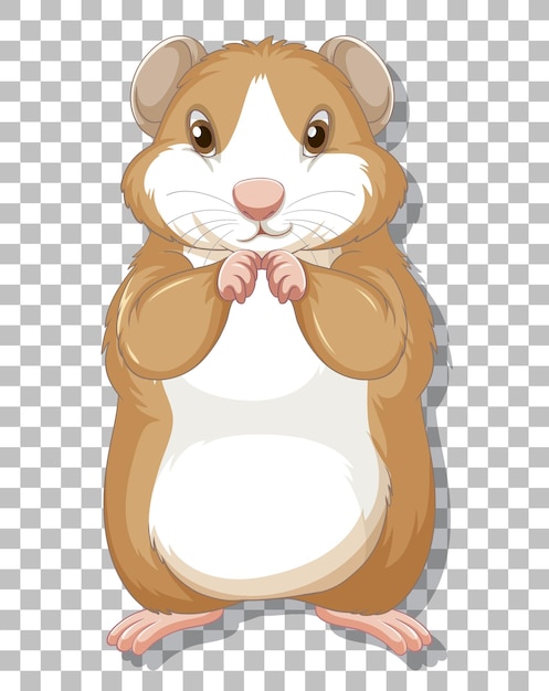 Free vector hamster in cartoon style