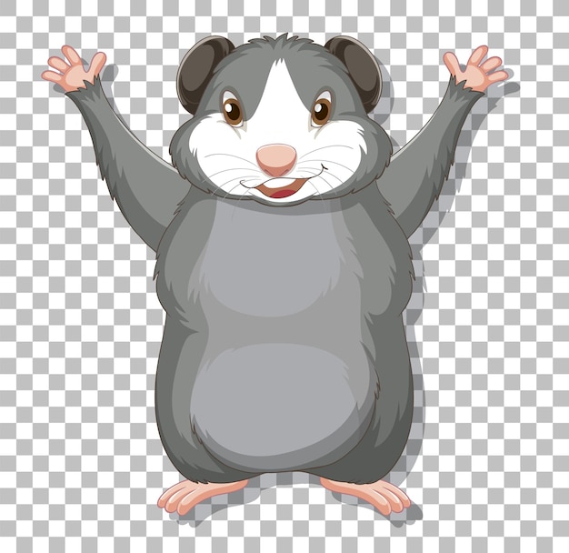 Hamster in cartoon style