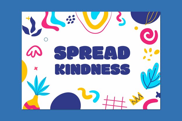 Hand dawn creative spread kindness sign