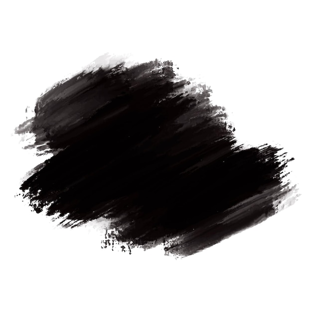 Free vector hand draw black watercolor brush stroke design